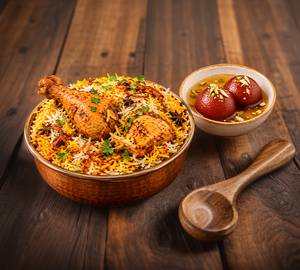 Single Chicken Biryani + Gulab Jamun(2 Pieces)