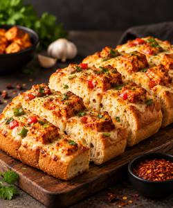 Paneer Tikka Garlic Bread