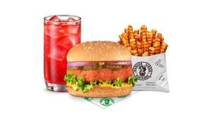 Chunky Paneer Pandey Burger Fruit Iced Tea Meal