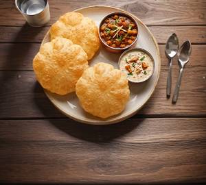 Chole Bhature Raita Bhature