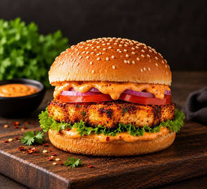 Spicy Paneer Burger