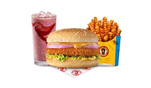 Cheesy Chicken Nikku Singh Burger Shake Meal
