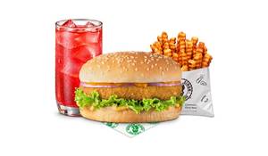 Bunty Pappeh Da Aloo Burger Fruit Iced Tea Meal