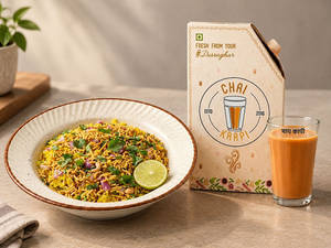 Kadak Chai (250 Ml) With Indori Poha