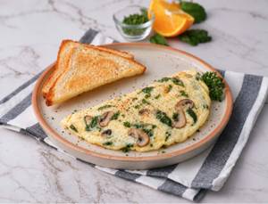 Egg White Spinach & Mushroom Omelette