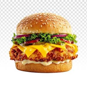Chicken Mega Burger [With Fries]