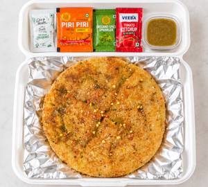 Desi Ghee Fresh Veggie Suji Uttapam Topped With Amul Butter