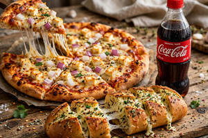 Onion Paneer + Stuffed Garlic Bread + Cold Drink @ 20