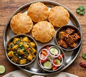 Dal Poori With Sabji