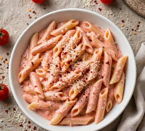 Pink sauce pasta
