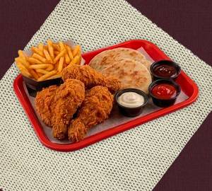 Brosted Fresh Chicken [4 Pcs] + French Fries + Kuboos + Mayonaise