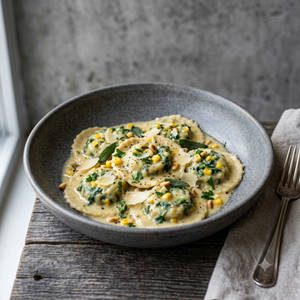 Spinach Corn And Cheese Ravioli