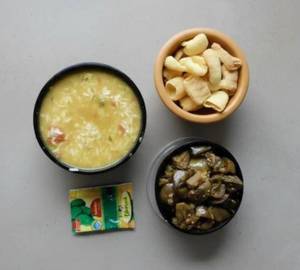 Rasam Rice 450ml +Poriya250ml +Pickel +Flames