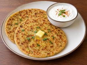 2 aloo paratha with dahi
