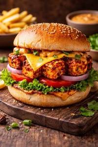 Paneer Burji Burger