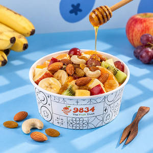 Fruit Platter With Dry Fruit And Honey