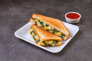 Palak Corn Cheese Sandwich