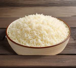Fragrant Steamed Basmati Rice Served Plain [Without Sides]