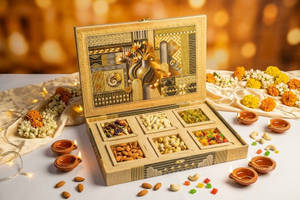 Golden Vase Box Dry Fruit Box (10*15) (683)