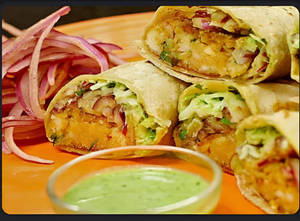 Afghani Paneer Tikka Roll