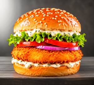 Aromatic Spl Fish Patty Burger Fish Mustard Sauce Dip