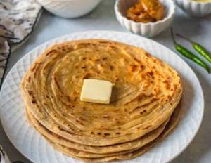 Homemade lachha paratha