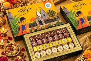 Luxury Favourite Assortment ( Cocome, Wild Rose Laddoo, Mewa Dodha, Mewa Bite) (1k Box)