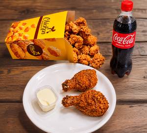 Crispy Chicken Leg With Pop Corn Combo