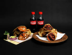 Butter Chicken Roll + Chilli Chicken Roll + 2 Coke (250 Ml)
