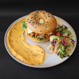 Harissa Chicken Bagel