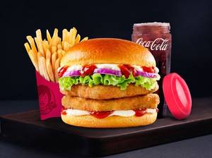 Double Patty Classic Veggie Burger Combo