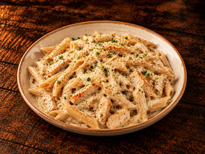 Chicken Whole Wheat Pasta with white sauce