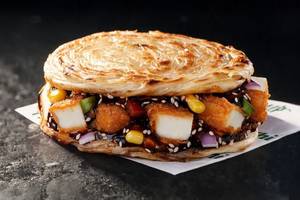 Tokyo Teriyaki Paneer Paratha Burger.