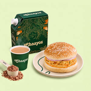 Protein Chai with Bun Omelette