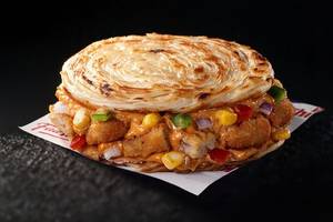 Smoky Chipotle Chicken Paratha Burger.