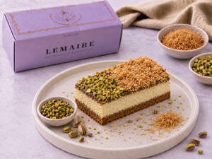 Kunafa Pistachio Noir Cheesecake Pastry