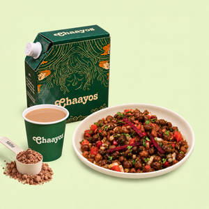 Protein Chai with Kala Chana Chaat