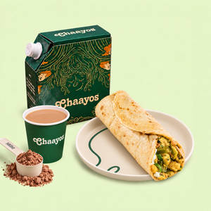 Protein Chai with Paneer Tikka Roll