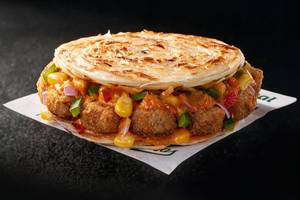 Smoky Chipotle Veg Paratha Burger