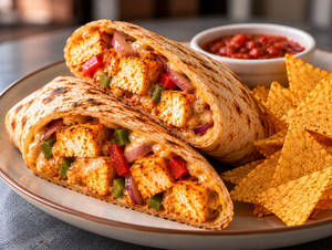 Spicy Garlic Paneer Wrap