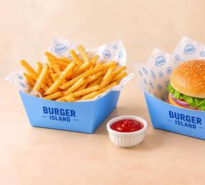 Veggie Burger With Fries (L)
