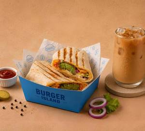 Veg Hara Bhara Wrap (Veg Hara Bhara Wrap) With Drink (Ice Coffee (Ice Coffee))
