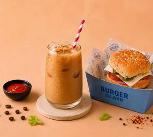 Mexican Burger (Mexican Burger) With Drink (Cold Coffee (Classic Cold Coffee))