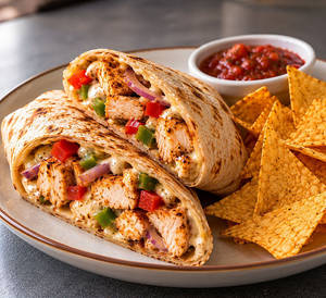 Light Mayonnaise Chicken Wrap