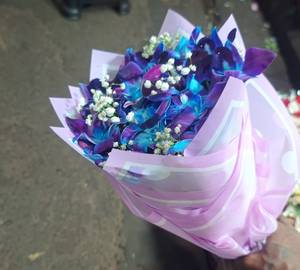 Frsh Blue Orchid Bouquet