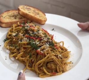 Toasted Perilla Seed Pesto Spaghetti Smoked Pork