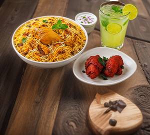 Biryani Combo - Chicken Biriyani + Chicken 65 & Lime Juice