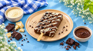 White & Dark Popsicle Waffle