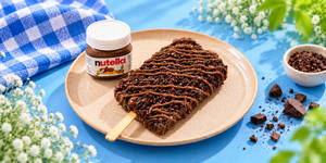 Brownie + Nutella Popsicle Waffle