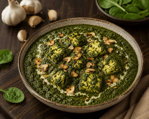 Garlicky Palak Paneer